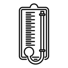 Poster - Wood barometer icon. Outline wood barometer vector icon for web design isolated on white background