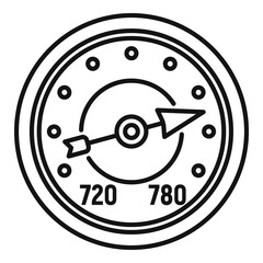 Poster - Analog barometer icon. Outline analog barometer vector icon for web design isolated on white background