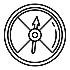 Poster - Pressure barometer icon. Outline pressure barometer vector icon for web design isolated on white background