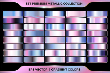 Colorful Pink azure gradient combination collection large set of palettes Vector template