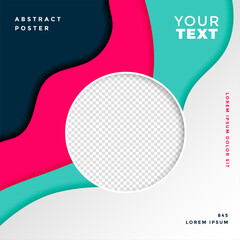 Poster - wavy style attractive template with image space