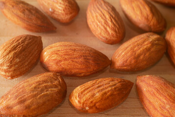 Wall Mural - Almonds nut isolated on background