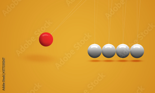 Fotomural newton pendulum, newton's cradle