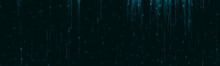 Panoramic  Blue Rain Texture Dark Wall Grunge Background 
