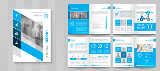 Wall Mural - corporate annual report with a cover. brochure, folder, presentation, leaflet. a4 format.