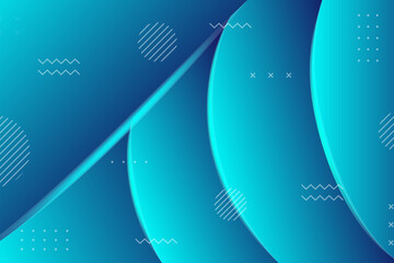 Poster - Dynamic blue gradient 3D textured style background design with shadow. Modern abstract vector background template in horizontal layout. diagonal line and dot patterns