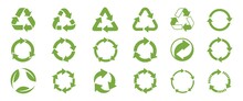 Recycle Icon Set. Recycling Vector Isolated On White Background. Recycle Sign Or Symbol