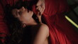 © stockbusters - Passionate woman dreaming in bedroom. Sensual girl feeling aroused in bed.