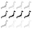 map japan 日本地図 都道府県 セット