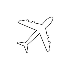 Poster - Plane line icon. Airplane transportation vector illustration isolated on white background