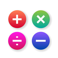 Poster - Mathematical symbol icons design isolated on white background
