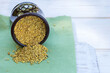 © Лариса Люндовская - Bee pollen. A valuable and useful beekeeping product and a natural antiseptic. Closeup. Blurred.