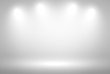 Wall Mural - Grey gradient background. Abstract illustration background texture of beauty dark and light clear grey, gradient flat wall and floor in empty spacious room.