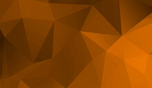 Orange Black Gradient Abstract Triangle Background. 3D Triangles. Modern Wallpaper.