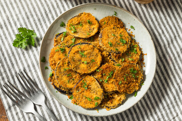 Canvas Print - Homemade Breaded Baked Eggplant