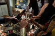 © Sean Locke Photography/Stocksy - NYE: Anonymous Friends Toasting The New Year With Champagne