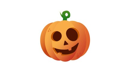 Wall Mural - Pumpkin animation for Halloween. Modern blinking pumpkin