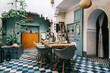 © VISUALSPECTRUM/Stocksy - Turquoise Moroccan Interior Design