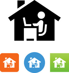 Poster - Work From Home Vector Icon