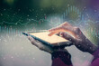 © peshkova - Double exposure of forex chart sketch hologram and woman holding and using a mobile device. Financial market concept.