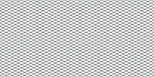 Wire Fence Pattern. Illustration Of Diamond Shape Wire Mesh (Horizontal). Geometric Mesh. Geometric Mesh On White Background.