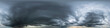 360°-Panoramahimmel mit Schauer-Wolken ohne Boden, zur Verwendung in 3D-Grafiken und Panorama für Kompositionen in sphärischen Luft- und Bodenpanoramen als Himmelskuppel