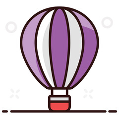 Canvas Print - 
design of hot air balloon icon, editable vector 
