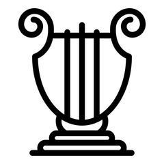 Poster - Chord harp icon. Outline chord harp vector icon for web design isolated on white background