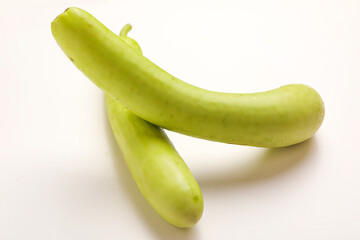 Lagenaria siceraria(Bottle gourd) on white background