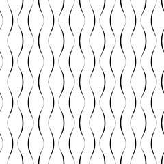 Poster - vector line seamless pattern. background with wavy swirl. stripes lines. elegant waves twist. repeat