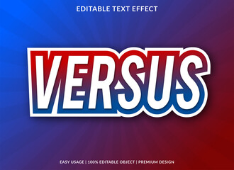 Poster - versus text style template with bold sans font concept use for game headline