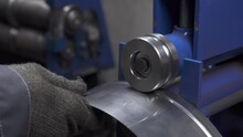 Video Of Working Man On Sheet Bending Machine