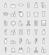 © Ekaterinaku - Outline cosmetic icons with fill