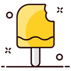 Sticker - 
Popsicle icon in design, summer dessert 
