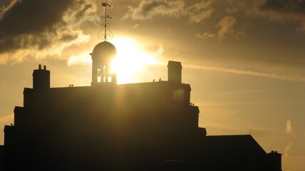 Sunset over the city