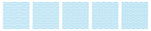 Set Of Wavy Zigzag Lines. Wave Thin Line Background. Vector Zigzag And Wavy Blue Horizontal Underline. Vector Illustration EPS10.