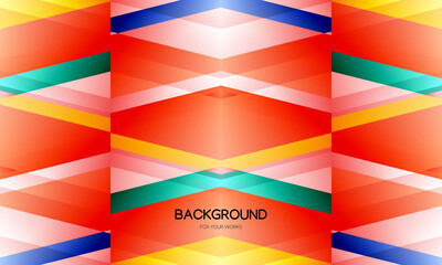 Aufkleber - Colorful abstract background with geometric composition. Seamless pattern. For use in all types of design work. Vector illustration.