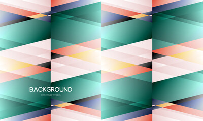 Aufkleber - Colorful abstract background with geometric composition. Seamless pattern. For use in all types of design work. Vector illustration.