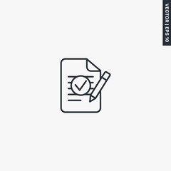 Poster - Check file, linear style sign for mobile concept and web design