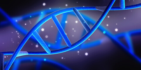 Poster - 3d render of dna structure, abstract background