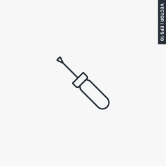 Poster - Straight screwdriver, linear style sign for mobile concept and web design