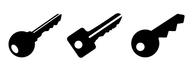 Set key icon sign - stock vector