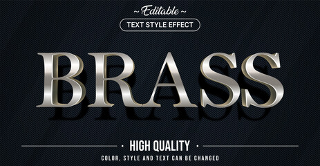 Poster - Editable text style effect - Brass theme style.