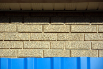 Decoration of decorative tiles on the wall of the house.