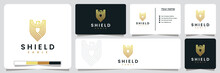 Shield Eagle ,with Gold Color, Logo Design Inspiration