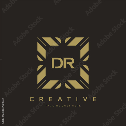 Fotografía DR initial letter luxury ornament monogram logo template vector