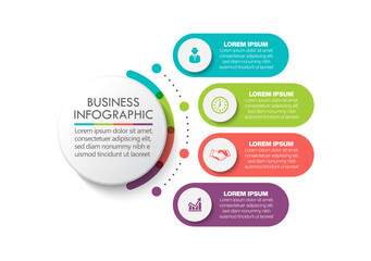 Business circle. timeline infographic icons designed for abstract background template milestone element modern diagram process technology digital marketing data presentation chart Vector
