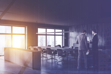 Wall Mural - Men in gray meeting room