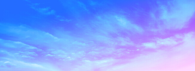 Wall Mural - fantasy on a cloudy sky with clear blue gradient colors and a glass texture as a beautiful natural a