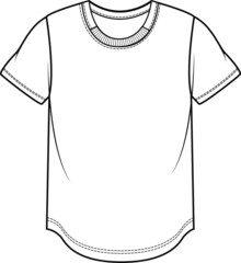 Men t shirt fashion flat sketch template. T-SHIRT DESIGN FOR MEN. VECTOR